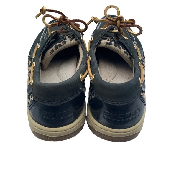 Sperry Top-Sider Womens Leopard Cheetah Boat Shoes Size 8 M Black 9174715 - Picture 8 of 9